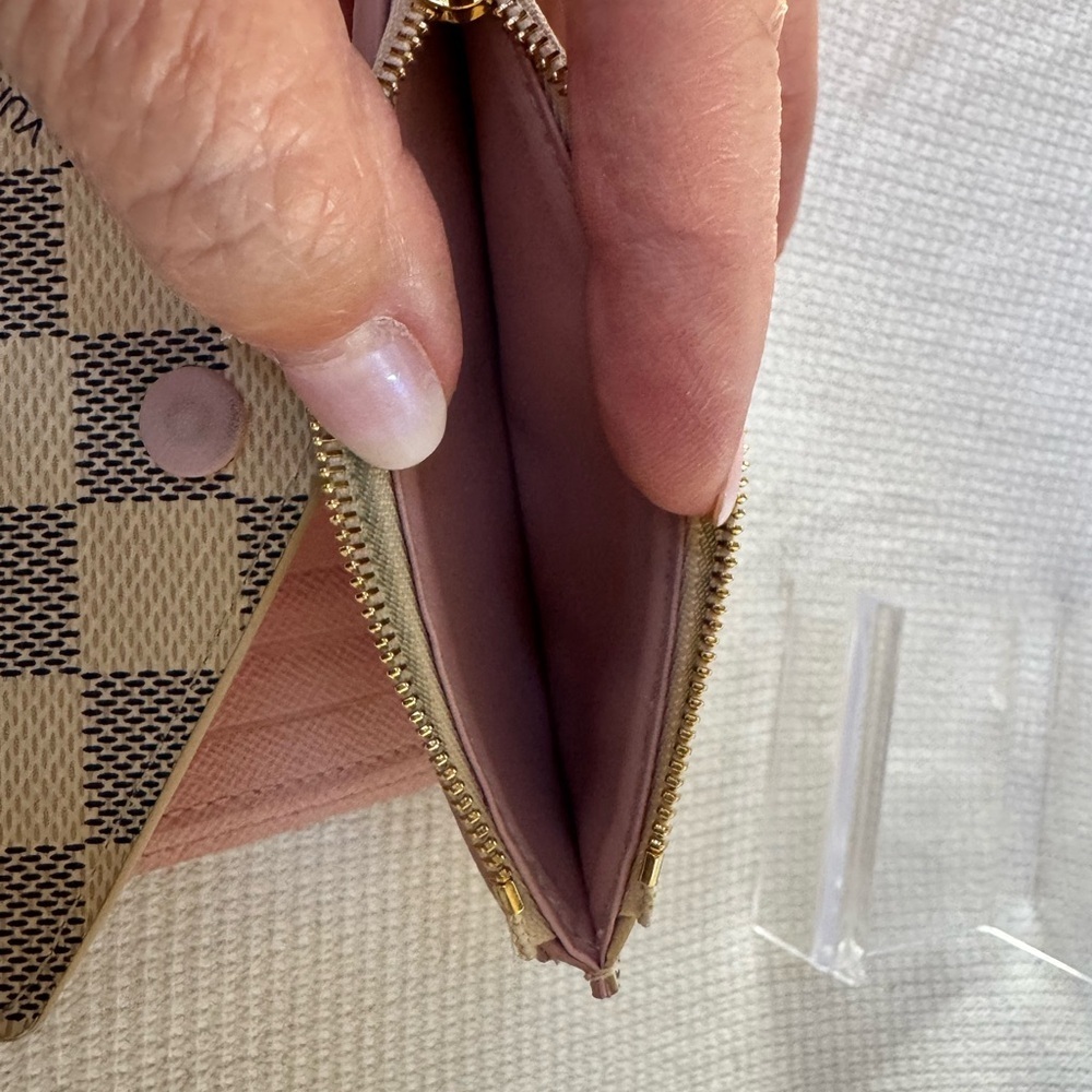Louis Vuitton Porte feuille Victorine Damier Azur Rose Ballernia Wallet EUC - Picture 16 of 16